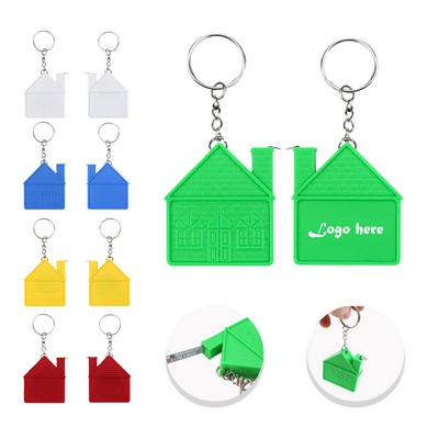 House Shape Tape Measure Keychain