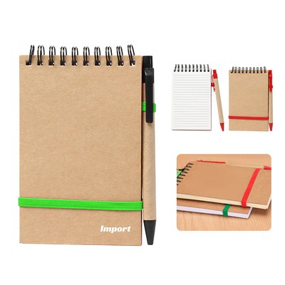 Pocket Kraft Spiral Notebook Kit