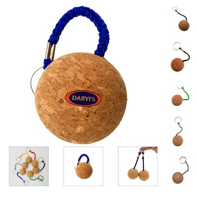 Boat Sailing Floating Cork Ball Keychain