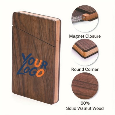 Walnut Wood Business Card Holder