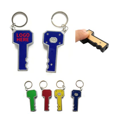 Illuminated Key-Shaped LED Keychain