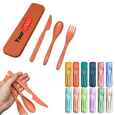 Wheat Straw Cutlery Box Set