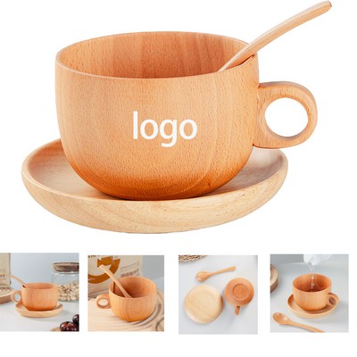 Wooden Coffee Mug Set