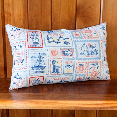 Chenille Lumbar Pillow with Zipper Closure