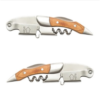 Wood & Stainless Steel Corkscrew