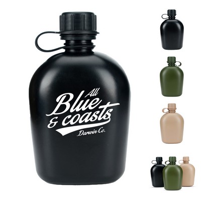 34 oz Military Style Canteen Water Bottle