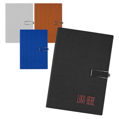 Linen Fabric Notebook W/ Magnetic Closure