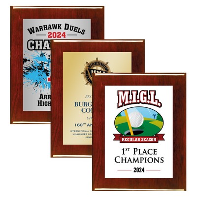 10.5" x 13" Rosewood Piano Plaque w/ Full Color Sublimated Imprint