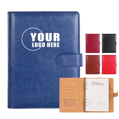 PU Leather A5 Ring Binder Notebook