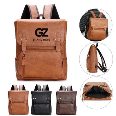 PU Leather Outdoor Backpack
