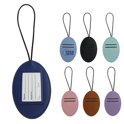 Elastic Rope Oval Luggage Tag