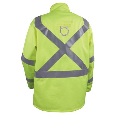 Black Stallion JF1012-LM 9 OZ FLAME RESISTANT COTTON 30" JACKET WITH SILVER REFLECTIVE