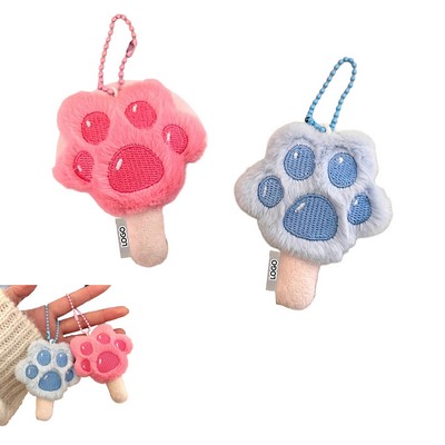 Cute Paw Plush Keychain