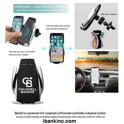 iBank ® Wireless Car Charger Phone Mount Air Vent Phone Holder