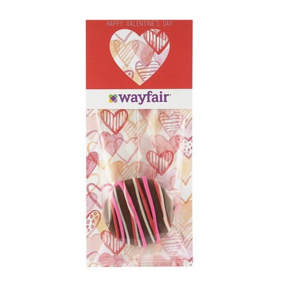 Sweetheart Oreo Header Bag - Milk Chocolate Oreo w/ Red & Pink Drizzle