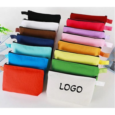 Canvas Zipper Pencil Pouch