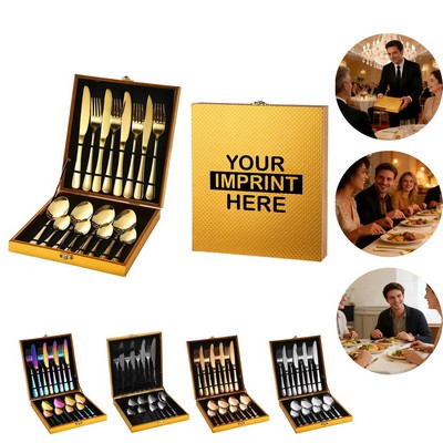 16-Piece Stainless Steel Utensil Set With Handheld Box
