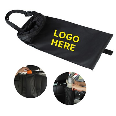 Portable Reusable Car Seat Back Hanging Trash Bag