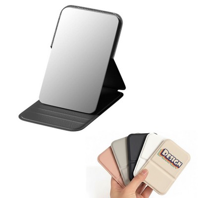 Leather Folding Pocket Mirror