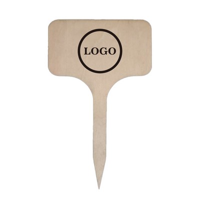 Wooden T-shaped Plant Sign Labels