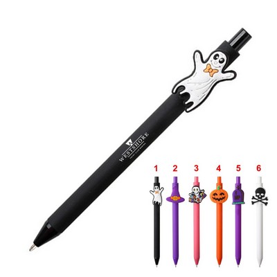 Halloween Click Pen – Plastic Promotional Pen with Spooky Character Toppers