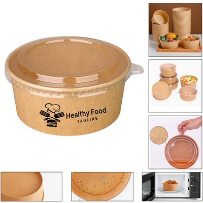 Disposable Kraft Paper Bowls with Lids