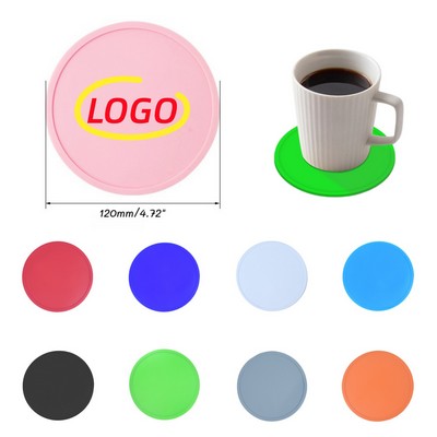 Round silicone coaster