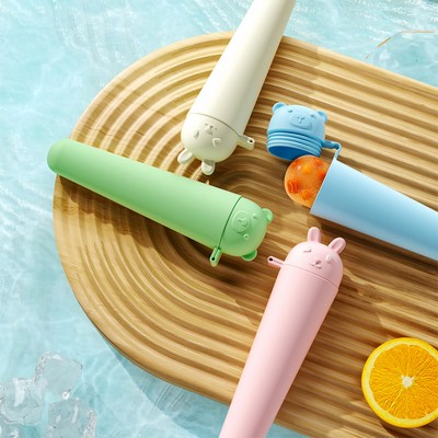 Rabbit Shaped Ice Cream Maker Reusable Silicone Ice Pop Molds for Homemade Treats