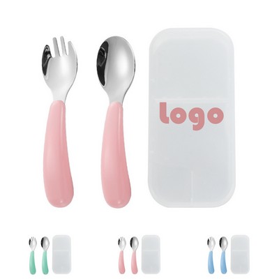 Portable Travel Utensil Set - Reusable Stainless Steel Cutlery with Compact Case