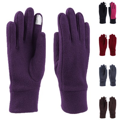Polar Fleece Knit Touch Screen Glove