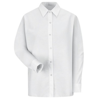 Red Kap Women's Long Sleeve Specialized Pocketless Poplin Work Shirt - SP15