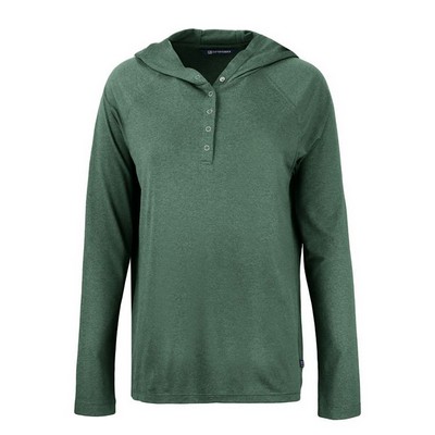 Cutter and Buck Ladies Coastline Epic Comfort Eco Recycled Hooded Shirt