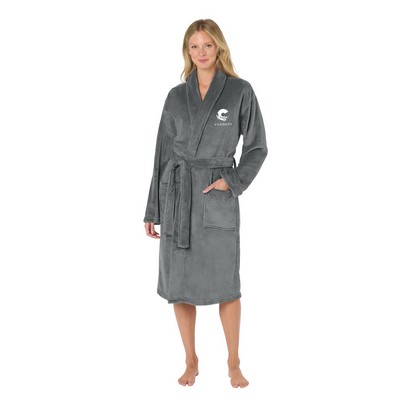 Port Authority® Plush Microfleece Embroidered Shawl Collar Robe