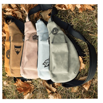 Crescent Sling Bag With Phone Pocket & Back Zipper