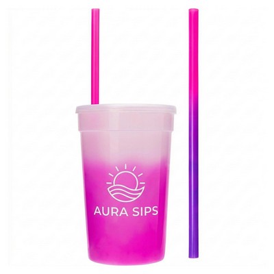 Customizable Mood Straw Cold Cup