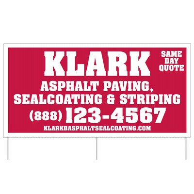 Corrugated Plastic Sign Kit | 24" x 48" | 1 Side
