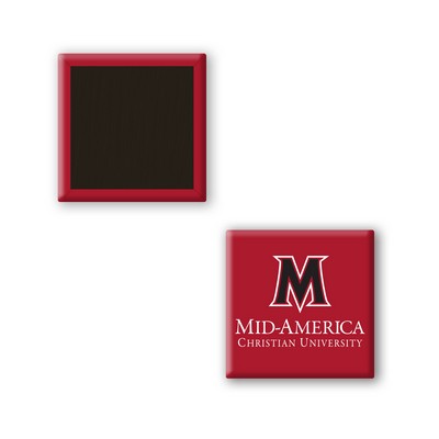 1.5" Square Full Color Button Style Refrigerator Magnet w/Full Magnetic Back