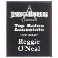 Acrylic Black Plaque w/ Black Border - 7"x9"