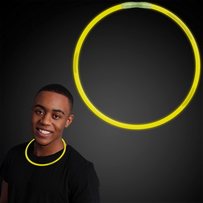 Promotional 22" Premium Yellow Glow Necklace - BLANK