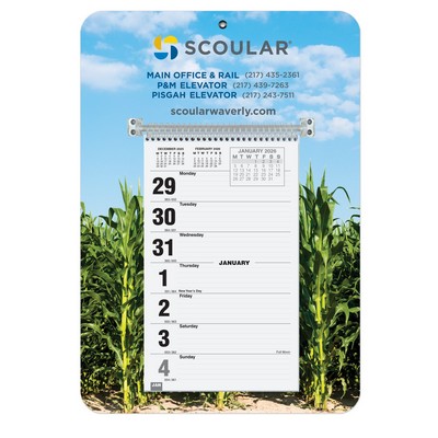 Weekly Wall Calendar w/Monday Start (9"x 12 ¼")