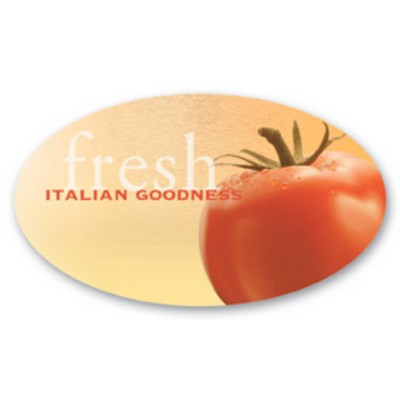 Full Color 50 Mil Name Badge (2"X3.5") Oval - No Personalization