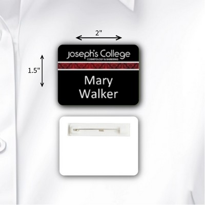 Laminated Personalized Name Badge (1.5"X2") Rectangle