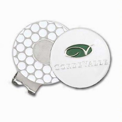 Hat Clips Nickel w/ 1" ColorQuick Ballmarker