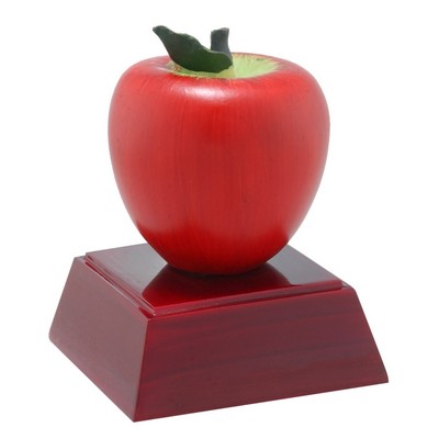 Apple, Full Color Resin Sculpture - 4"