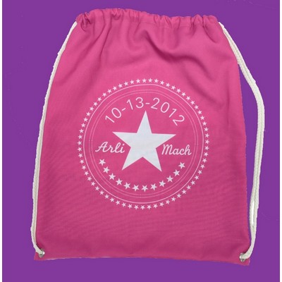 Silk Screened Cinch Bag