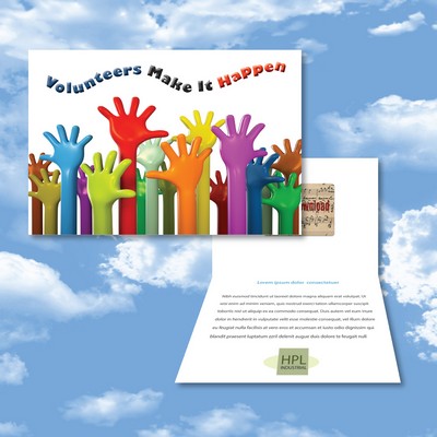 Cloud Nine Volunteer Music Download Greeting Card w/ The Winner in You & We Think the World