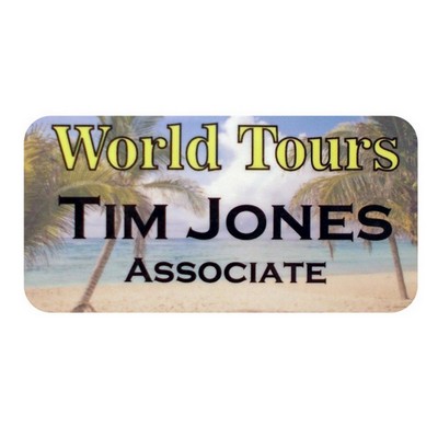Full Color Name Badge Gloss (1.5" x 3")