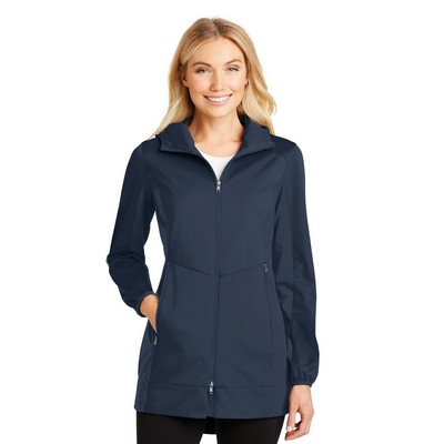 Port Authority® Women's Active Hooded Soft Shell Jacket.