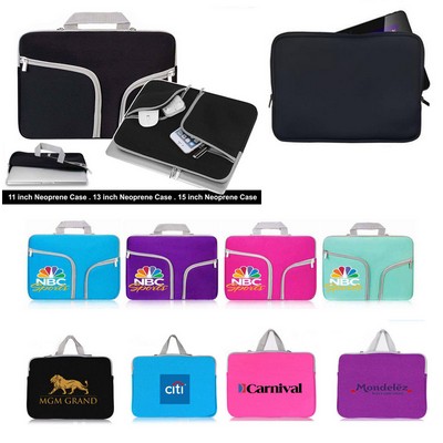 Promotek iBank® Neoprene Case for 13" Laptop Tablet Notebook with handle (Black)
