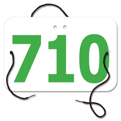 Stock Indurotec™ Large Rectangular Exhibitor Numbers w/ String (8 1/16"x5 5/16")